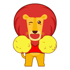 Gif animé lion pom pom girl